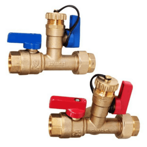 Hot and cold isolation valves (or service valves) for a tankless water heater