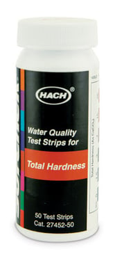 Hard water testing strips by Hach