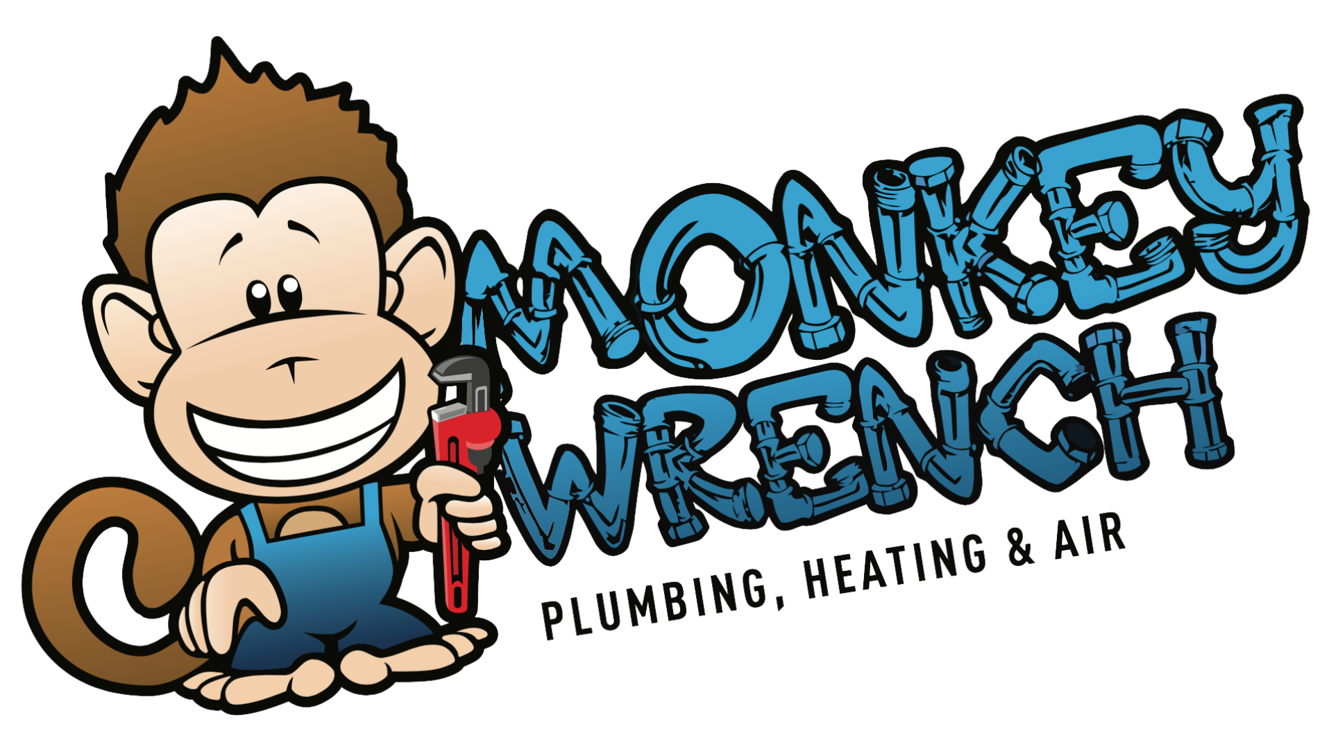New Monkey Wrench Logo - heating and air