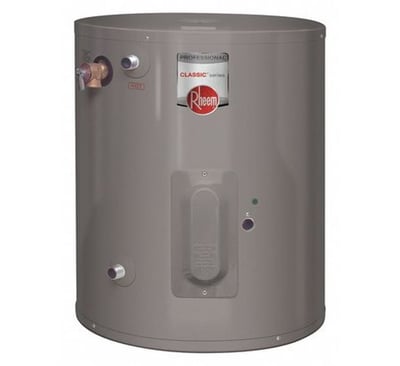A Rheem conventional water heater