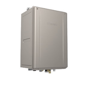 The image shows a Noritz NRCR tankless water heater.